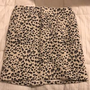 The Loft leopard skirt